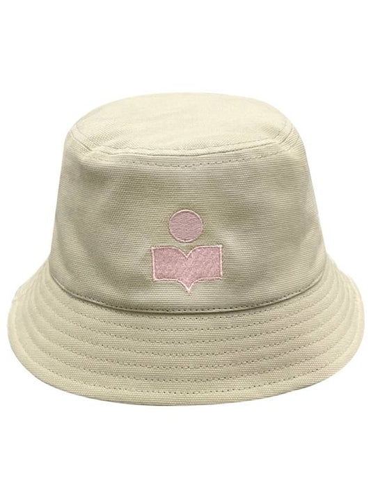 HALEY logo bucket hat ecru light pink CU001XFA A3C05A ECLP - ISABEL MARANT ETOILE - BALAAN 1