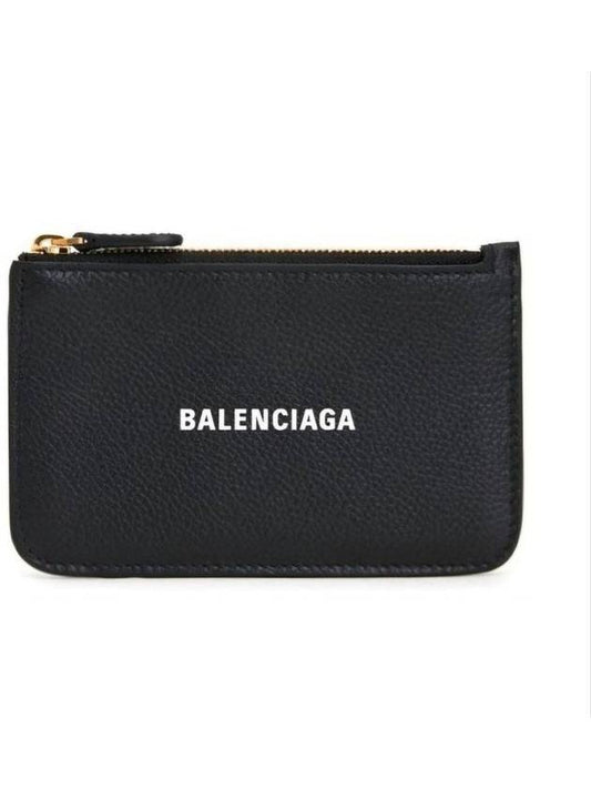 Logo Zipper Card Wallet Black - BALENCIAGA - BALAAN 2