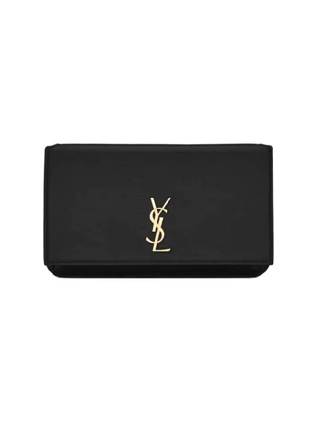 Cassandra Phone Holder Strap Cross Bag Black - SAINT LAURENT - BALAAN 4