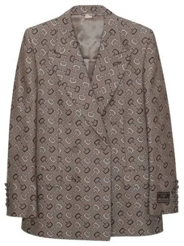 Maxi Horsebit Cotton Jacket Formal Blazer Suit - GUCCI - BALAAN 1