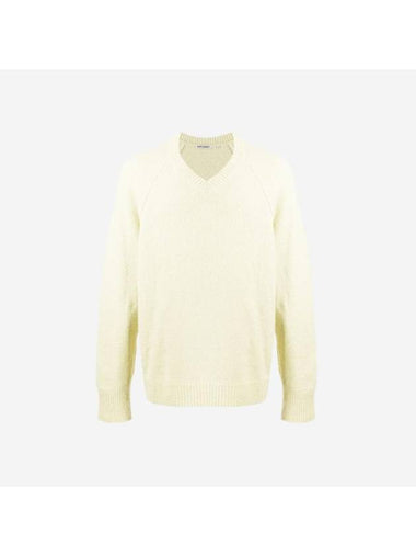 V-Neck Raglan Citron Knit Top Ivory - OUR LEGACY - BALAAN 1