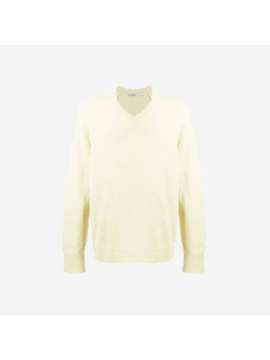 V-Neck Raglan Citron Knit Top Ivory - OUR LEGACY - BALAAN 1