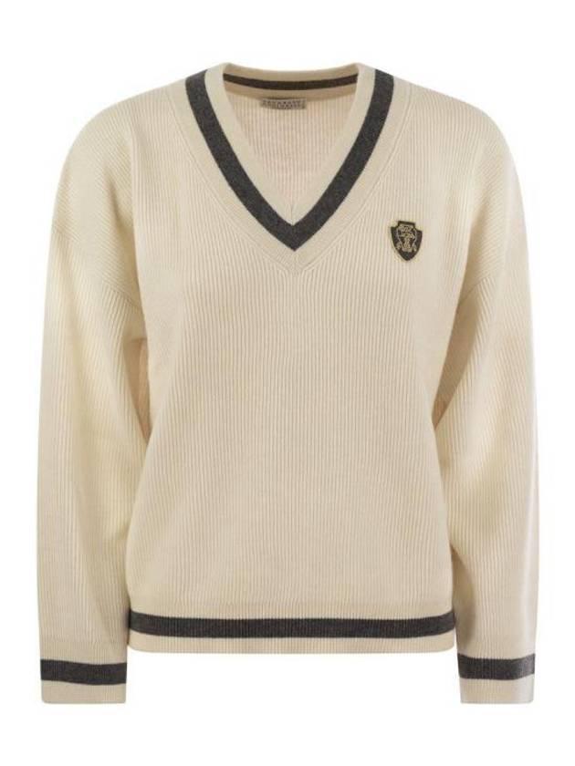 Sweater M12192602 CUH69 BUTTER - BRUNELLO CUCINELLI - BALAAN 1