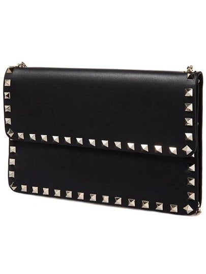 11Th Anniversary Rockstud Chain Shoulder Bag Black - VALENTINO - BALAAN 2