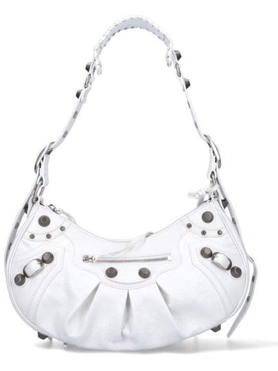 Le Cagole Small Leather Shoulder Bag White - BALENCIAGA - BALAAN 2