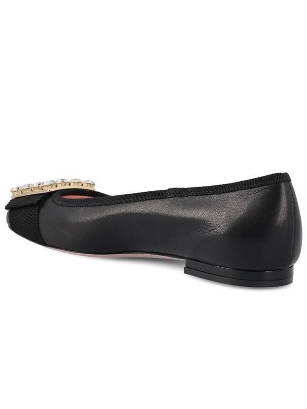 Très Vivier Crystal Buckle Flat Black - ROGER VIVIER - BALAAN 4