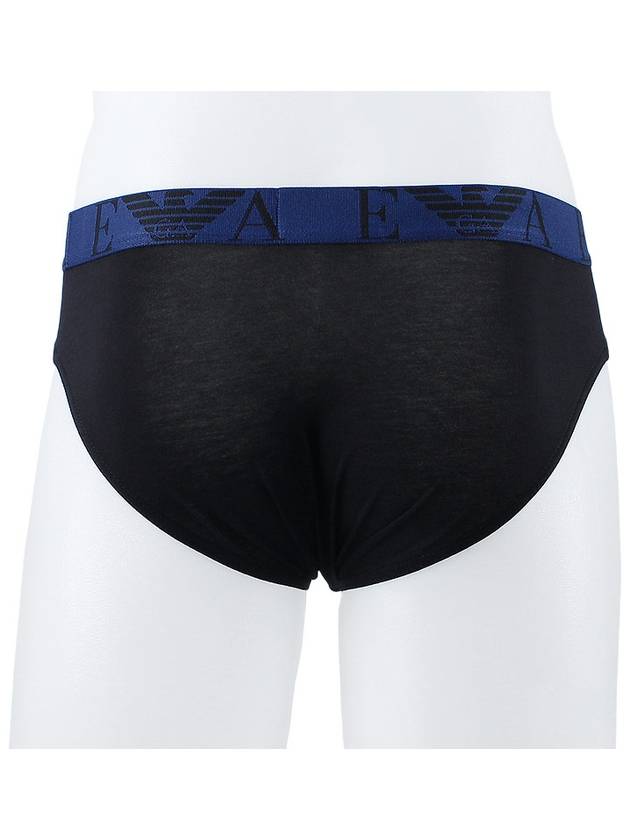 Men's Triangle Cotton Briefs 3 Pack Black - EMPORIO ARMANI - BALAAN 5