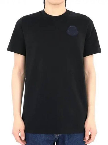 Men s Logo Patch Cotton Short Sleeve Black 8C00069 83927 999 271635 1064196 - MONCLER - BALAAN 1