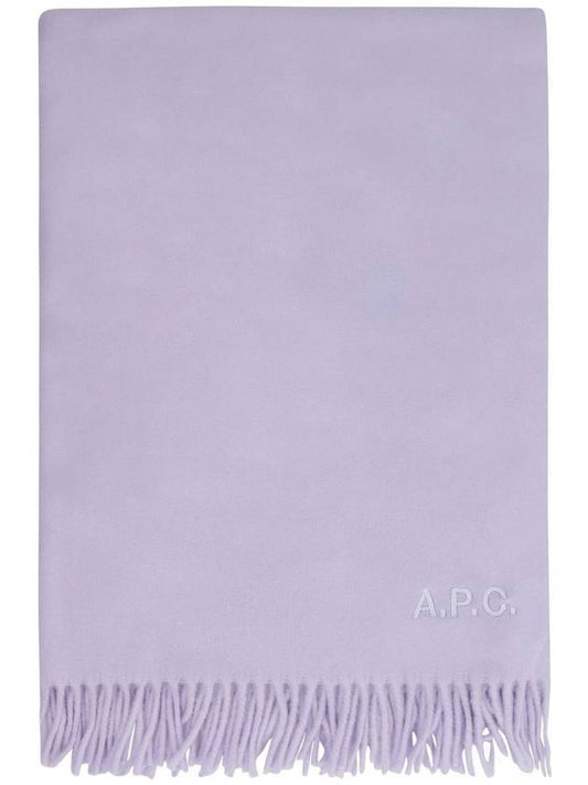 Women's Fringe Wool Muffler Lilac - A.P.C. - BALAAN 1