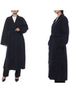 Agata Virgin Wool Single Coat Navy - MAX MARA - BALAAN 2