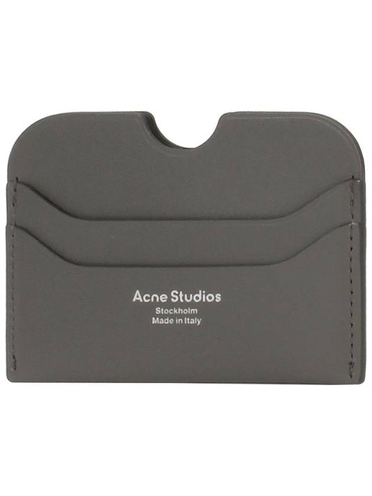 Silver Logo Card Wallet Dark Grey - ACNE STUDIOS - BALAAN 2