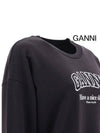 Isoli Oversized Cotton Sweatshirt Black - GANNI - BALAAN 5