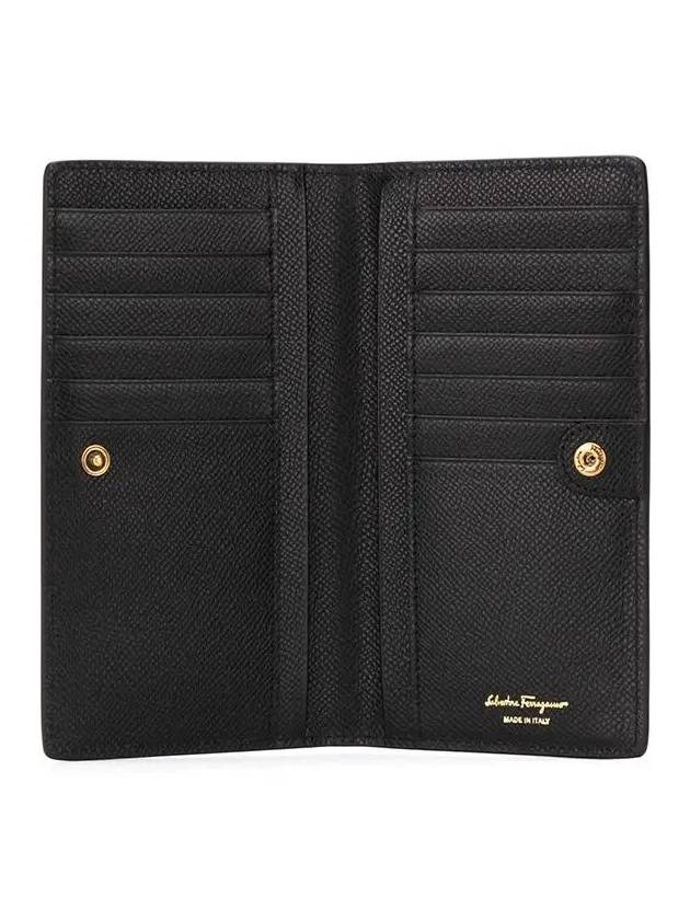 Gancini Continental Long Wallet Black - SALVATORE FERRAGAMO - BALAAN 4