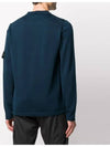 Men's Logo Wappen Crew Neck Knit Sweatshirt Navy - STONE ISLAND - BALAAN 5