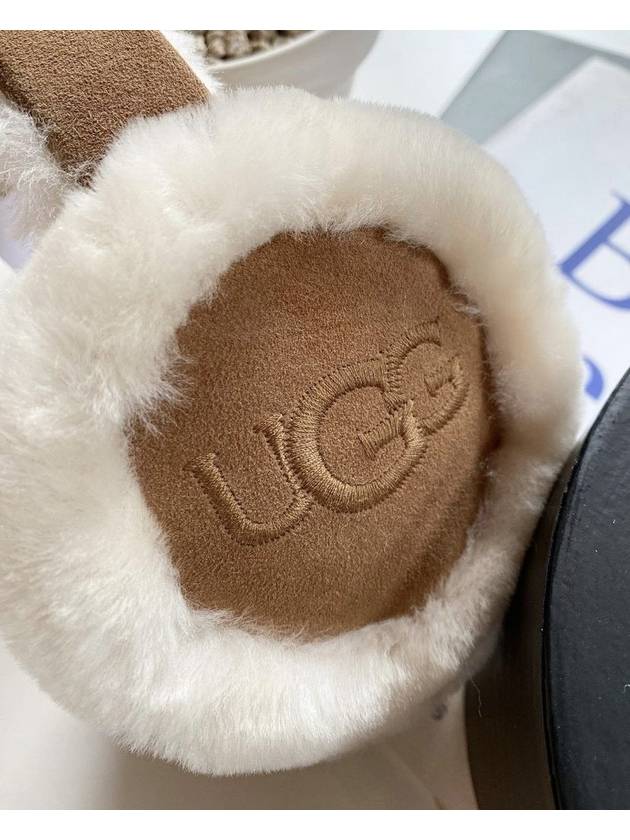 Sheepskin Embroidery Earmuff Chestnut - UGG - BALAAN 6