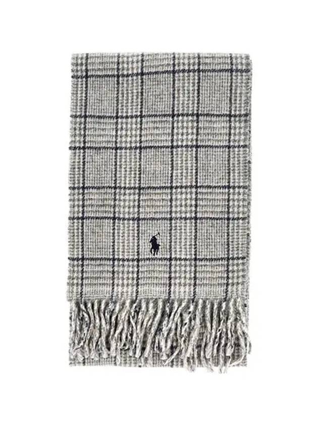 PC0945 033 Pony Reversible Check Wool Muffler Scarf - POLO RALPH LAUREN - BALAAN 1