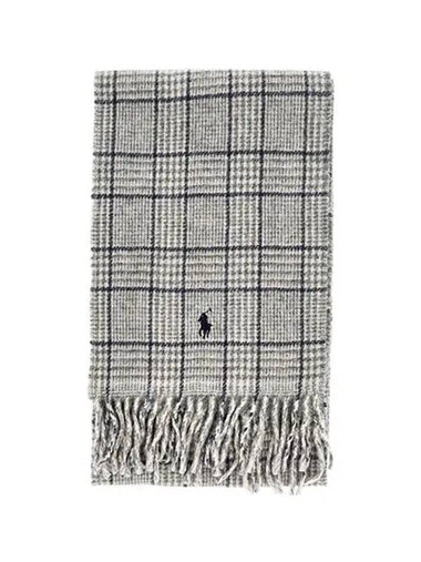 PC0945 033 Pony Reversible Check Wool Muffler Scarf - POLO RALPH LAUREN - BALAAN 1