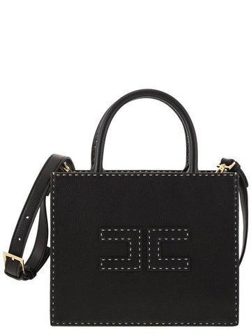 Small tote with contrast stitching - ELISABETTA FRANCHI - BALAAN 1