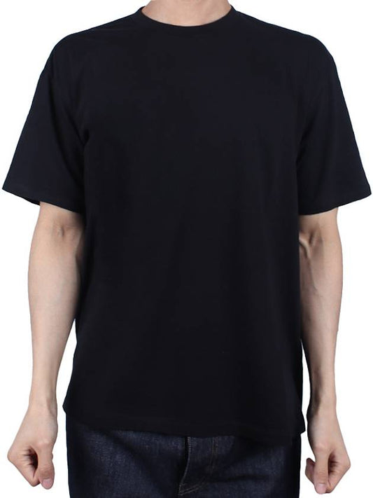 Men's Seamless Crew Neck Short Sleeve TShirt Black A00T01ST BLACK - AURALEE - BALAAN 1