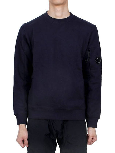 Diagonal Raised Fleece Sweatshirt Navy - CP COMPANY - BALAAN 2