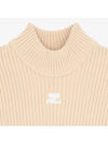 Reedition Knit Short Sleeve Turtle Neck Sand - COURREGES - BALAAN 6