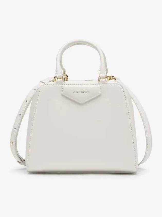 Antigona Cube Leather Mini Bag White - GIVENCHY - BALAAN 2