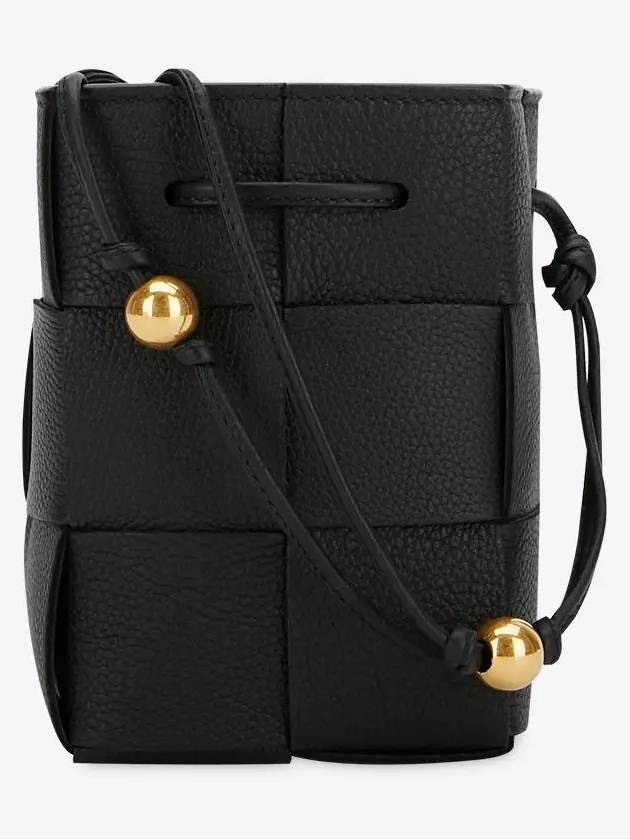 Cassette Intrecciato Mini Bucket Bag Black - BOTTEGA VENETA - BALAAN 3