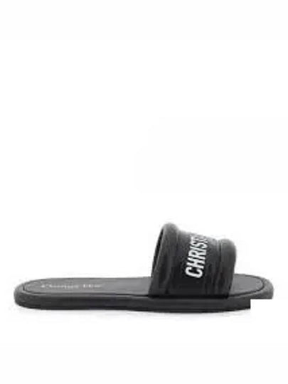 Every-D Embossed Lambskin Slippers Black - DIOR - BALAAN 2