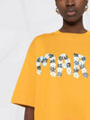 Women's Daisy Flower Logo Printing Round Mustard Short Sleeve THJET49EPMUSCT06DLY 65 - MARNI - BALAAN 2