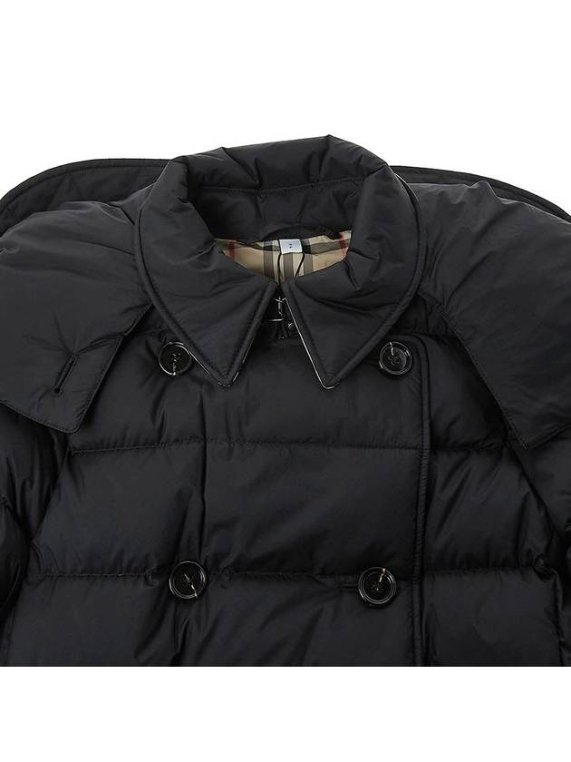 Women's Double Breasted Hooded Padded Black - BURBERRY - BALAAN 6