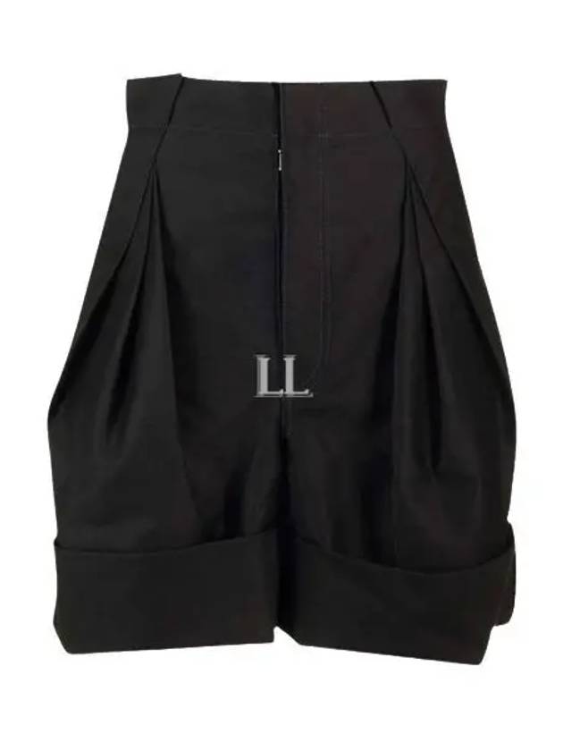 Turn-Up Hem Satin Shorts Black - MAISON MARGIELA - BALAAN 2