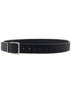 Men's Intrecciato Leather Belt Black - BOTTEGA VENETA - BALAAN 6