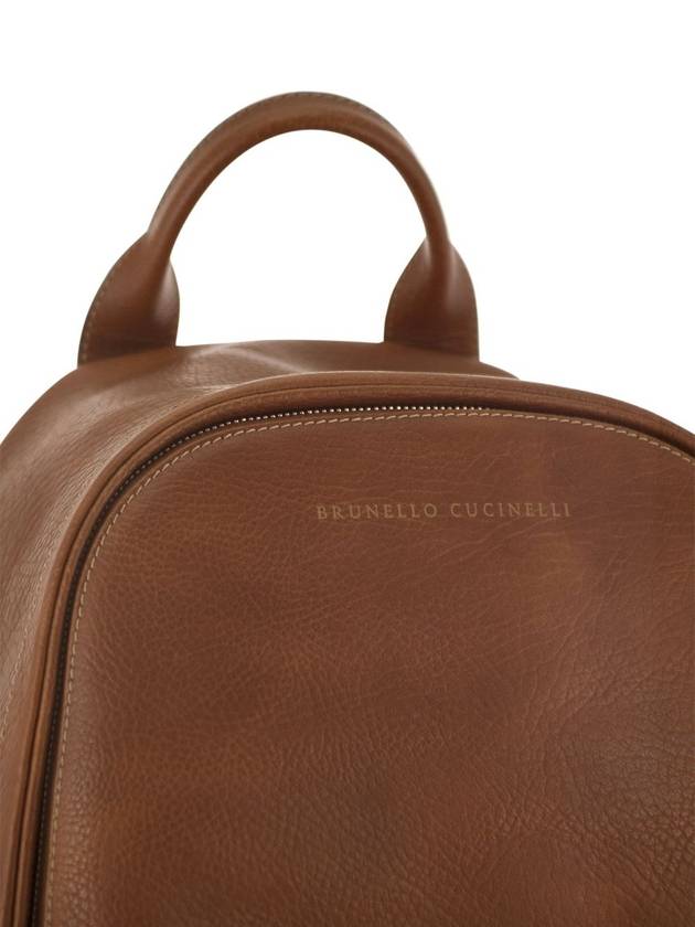 Calfskin backpack with grain - BRUNELLO CUCINELLI - BALAAN 5