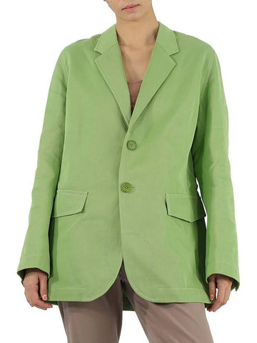 Petar Petrov Ladies Green Issa Single-Breasted Oversized Jacket, Brand Size 38 (US Size 4) - PETAR PETROV - BALAAN 1