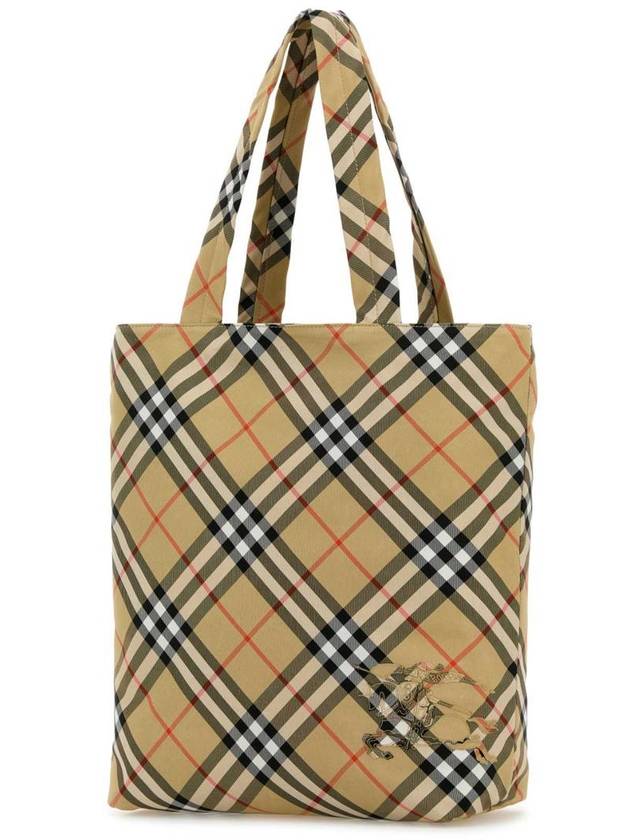 EKD Appliqué Check Tote Bag Sand - BURBERRY - BALAAN 3