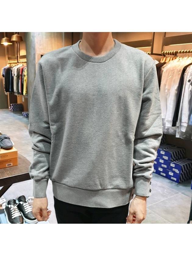 Center Back Stripe Crewneck Sweatshirt Light Grey - THOM BROWNE - BALAAN 3