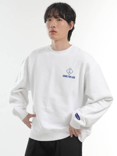 LAB Logo Overfit Sweatshirt White - CODE I'M - BALAAN 2