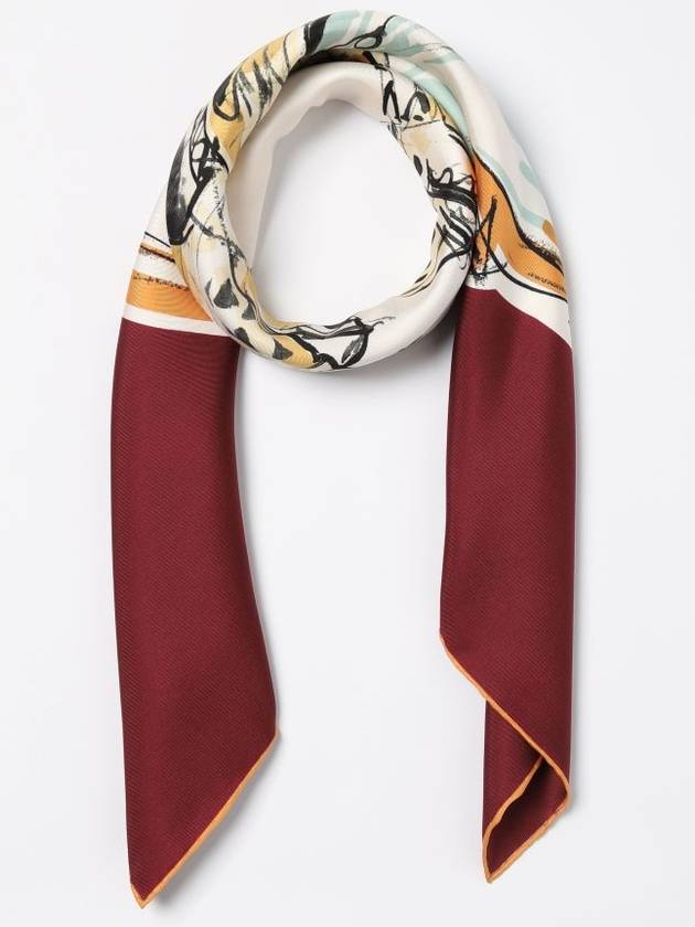 Tower Bridge Print Silk Scarf Red - BURBERRY - BALAAN 3