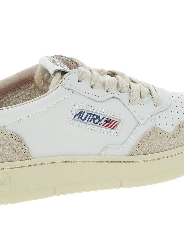 Medalist Suede Green Tab Low Top Sneakers White Beige - AUTRY - BALAAN 11