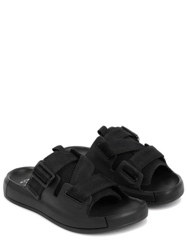 Shadow Strap Slippers Black - STONE ISLAND - BALAAN 4