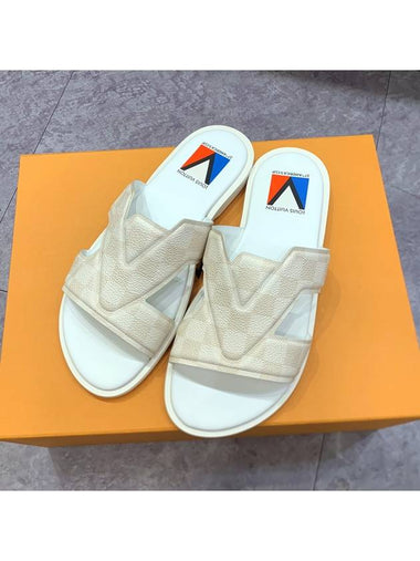 Men s Louis Vuitton America Cup Capsule Collection LV Oasis Mule Ivory - HERMES - BALAAN 1