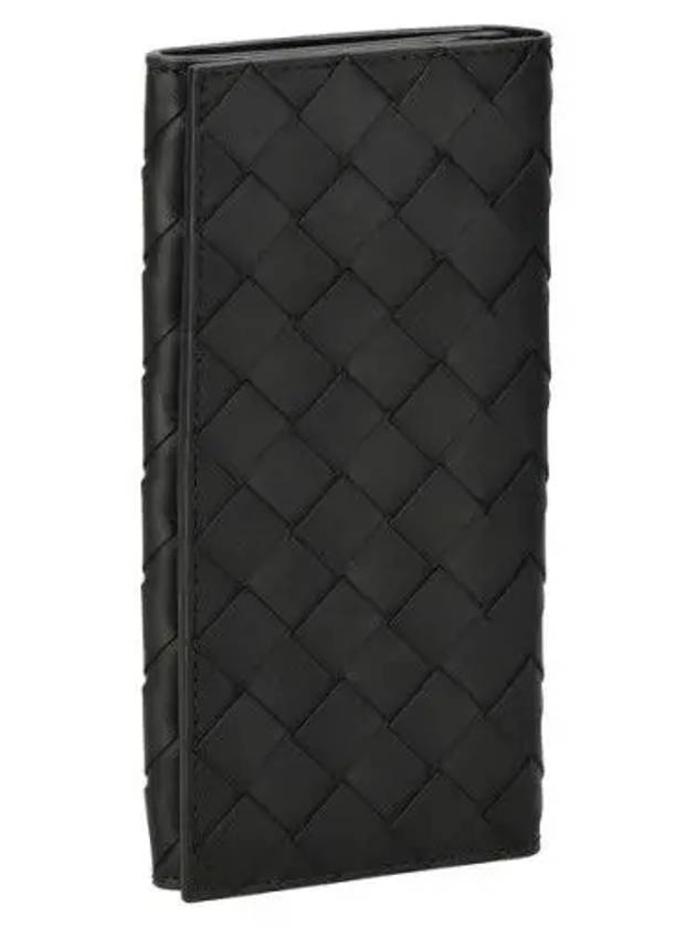 Intrecciato Calfskin Long Wallet Black - BOTTEGA VENETA - BALAAN 3