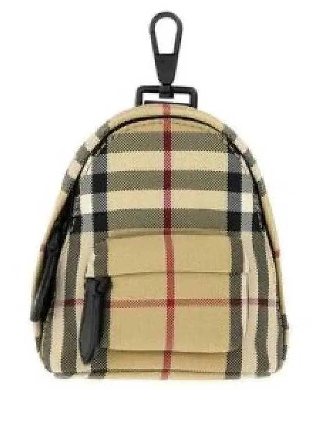 Check Mini Canvas Backpack Keyring 8084110 Bag 1207987 - BURBERRY - BALAAN 1