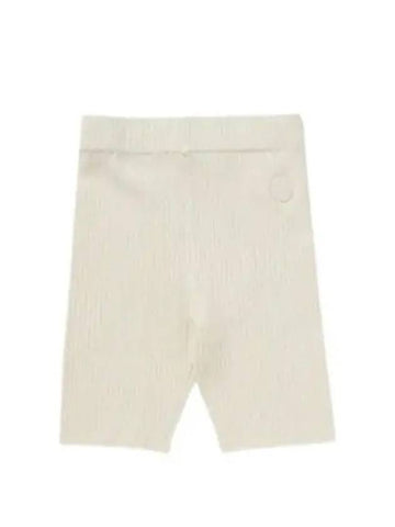 24 SRHWC Ribbed Biker Short Cream SH009S410SC shorts - SPORTY & RICH - BALAAN 1