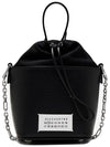 5AC Number Logo Texture Leather Bucket Bag Black - MAISON MARGIELA - BALAAN 2