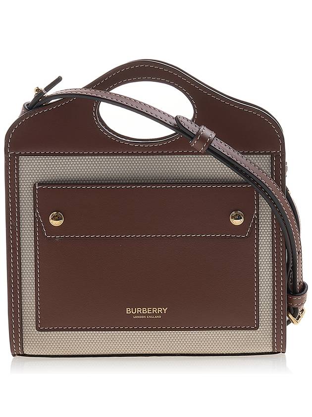 Pocket Logo Canvas Cross Bag Brown - BURBERRY - BALAAN 2