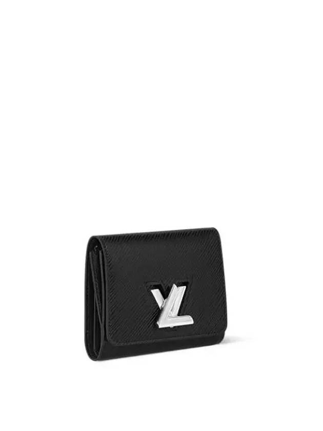 Twist Logo Epi Leather Compact Half Wallet Black - LOUIS VUITTON - BALAAN 5