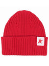 Star Logo Ribbed Beanie Red - GOLDEN GOOSE - BALAAN 3