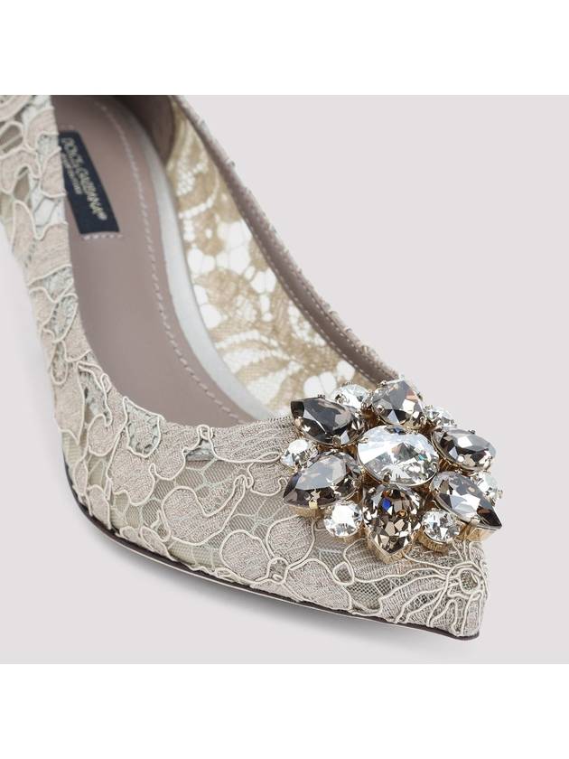 Brooch Lace Rainbow Pumps Heel Beige - DOLCE&GABBANA - BALAAN 5