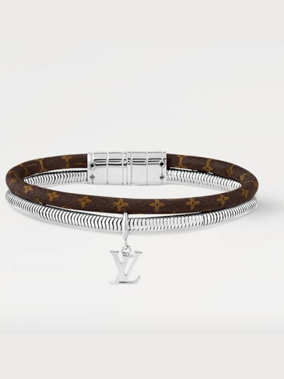 Monogram Eclipse Swirl Bracelet Silver Brown - LOUIS VUITTON - BALAAN 2